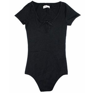 Hollister Black Keyhole T-shirt Bodysuit